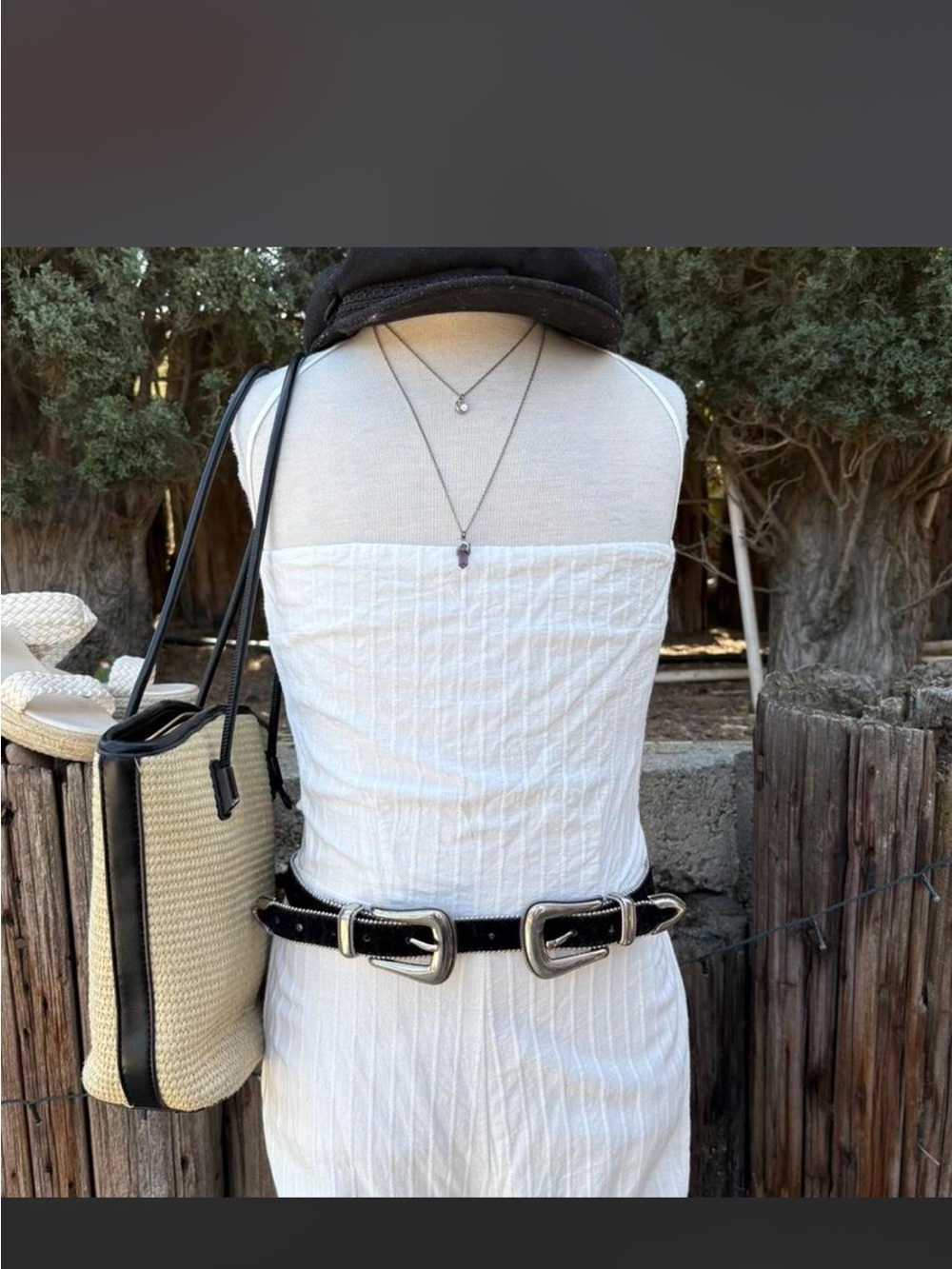 Tobi White jumpsuit with tie up back and halter neck Summer Coastal beachy chic